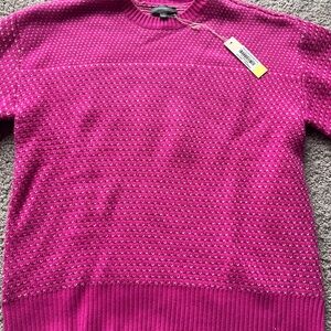 NET SummerSalt Luxe Cashmere Stitch Sweater - Pink - Large